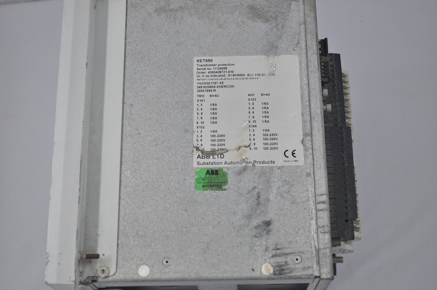 Abb ret650 transformer protection relay