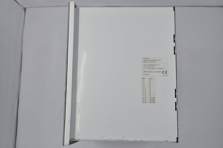Abb ret670 transformer protection ied