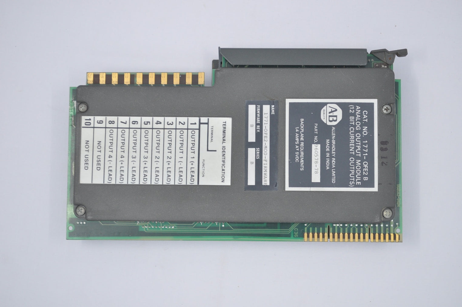 Allen bradley 1771-ofe2 b analog output module