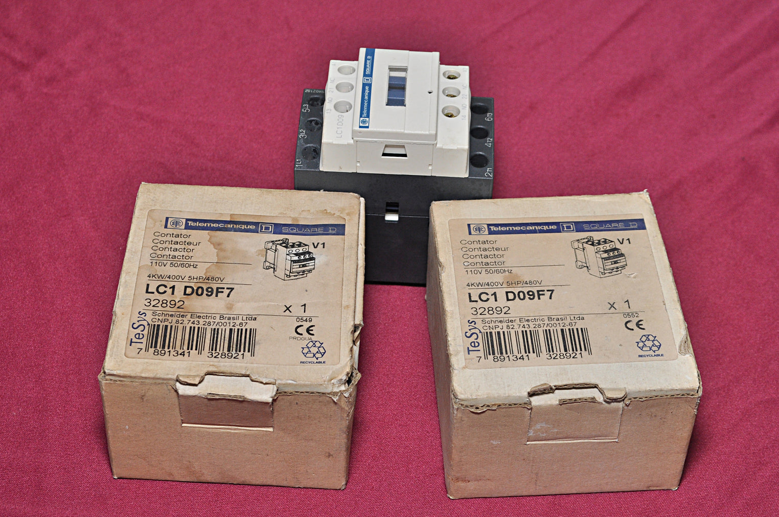Telemecanique/schneider electric square D lc1 d09f7 contactor