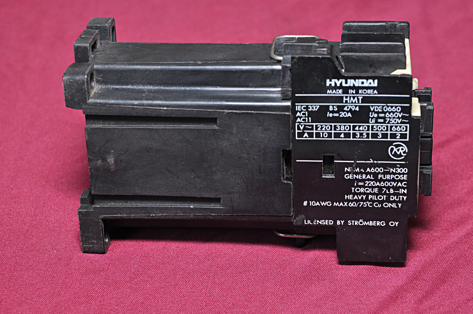 Hyundai hmt 22 control relay
