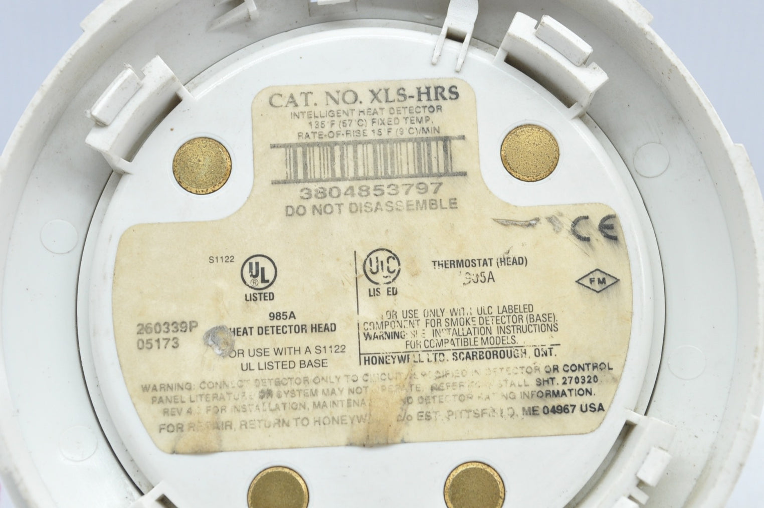 Honeywell Xls-hrs Intelligent Heat Detector