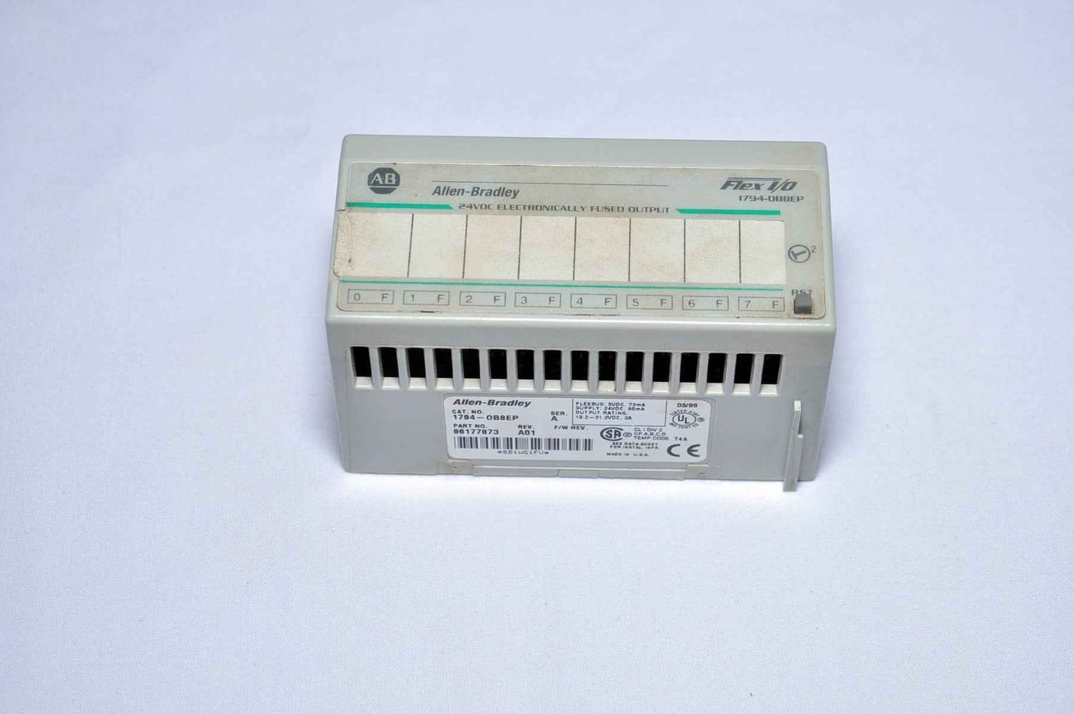 Allen Bradley Flex I/O 1794-ob8Ep 24Vdc Electronically Fused Output Module
