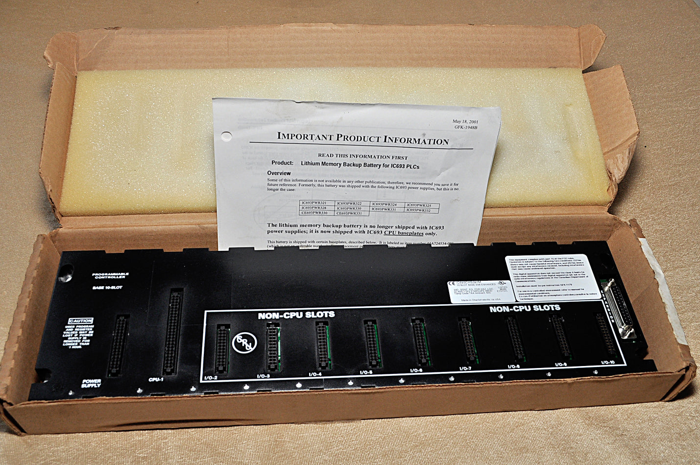 ge fanuc ic693chs391m cpu module