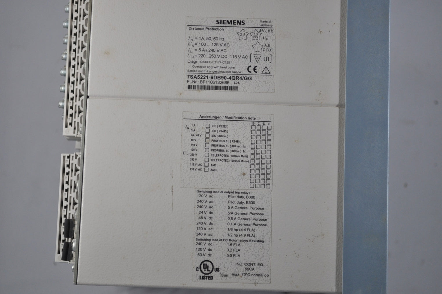 Siemens siprotec 7sa52 multi end distance protection relay