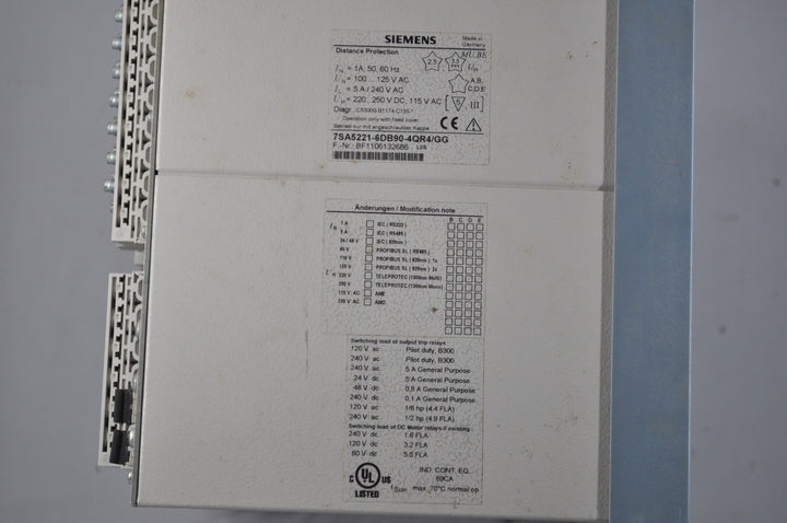 Siemens siprotec 7sa52 multi end distance protection relay