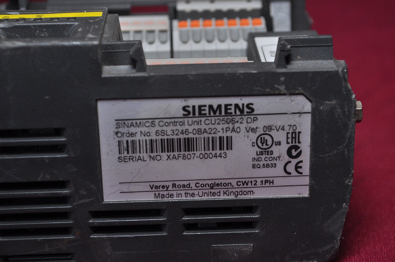 Siemens sinamics control unit cu250s-2dp control unit