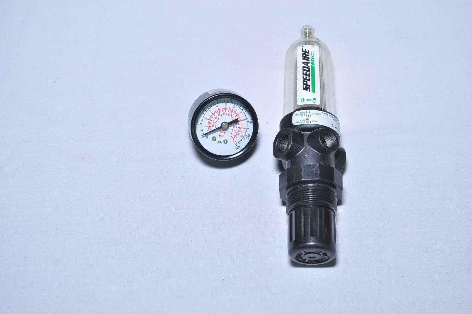 Speedaire 4Zk76 Filter Regulator With Pressure Gauge 0-160 Psi