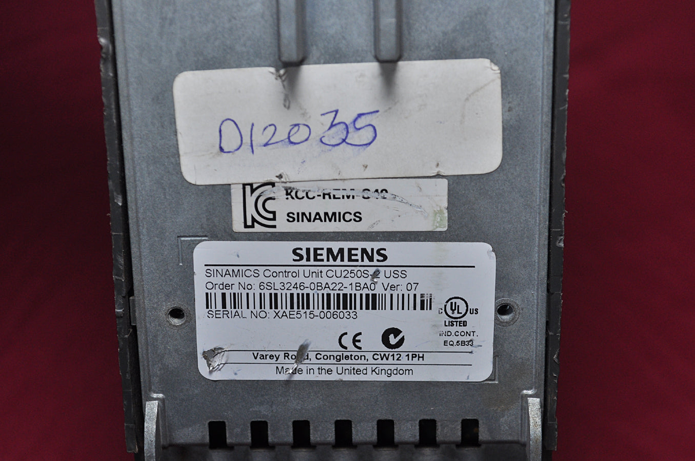 Siemens sinamics cu250s-2 uss control unit
