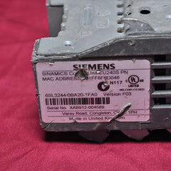 Siemens 6sl3244-0ba20-1fao sinamics control unit cu240s-pn