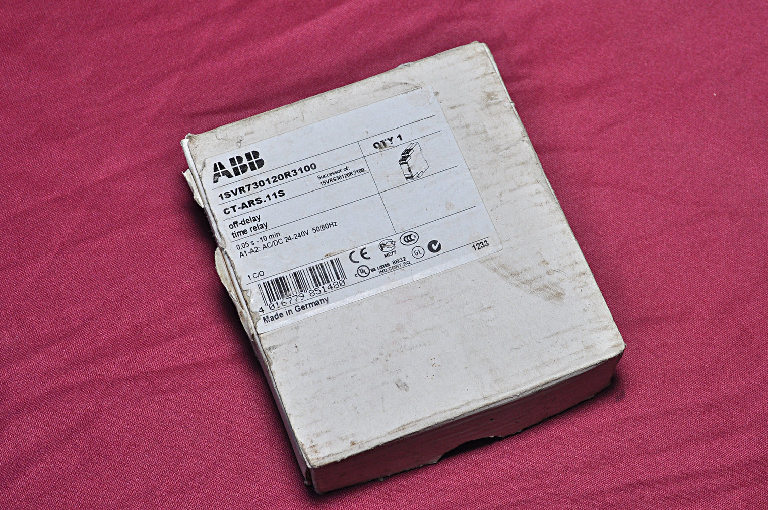 Abb ct ars 11s time relay 1svr730120r3100
