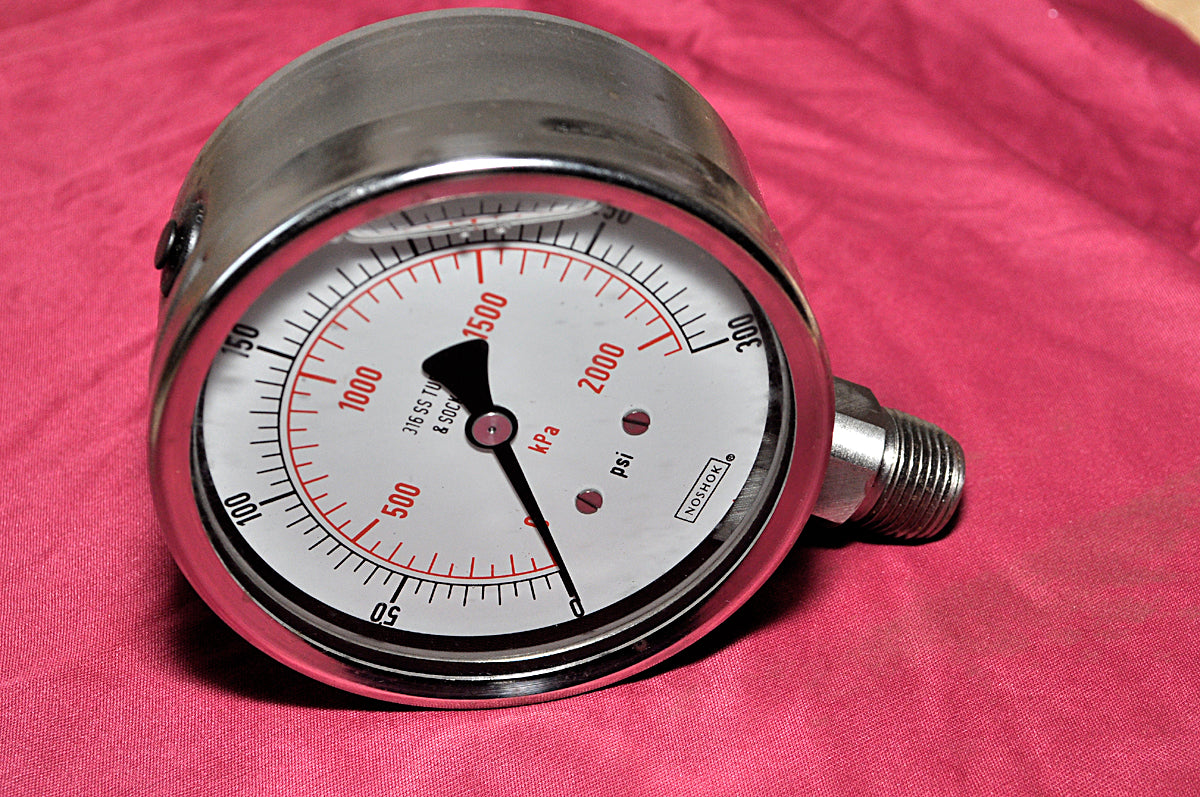 Noshok 316 ss tube & socket pressure gauge