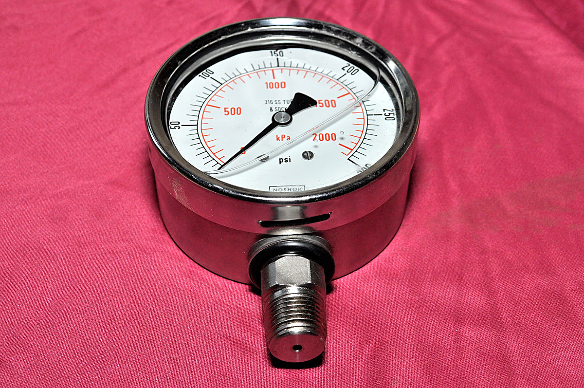 Noshok 316 ss tube & socket pressure gauge