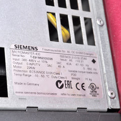 Siemens micromaster 430 6se6430-2ud32-2da0 ac drive
