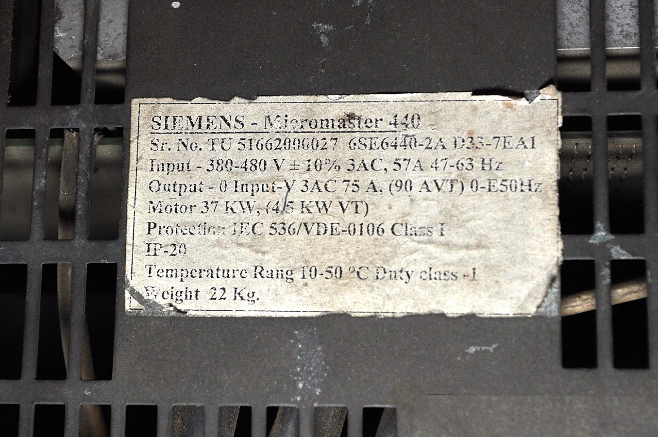 Micromaster440 6se6440-2a d33-7ea1