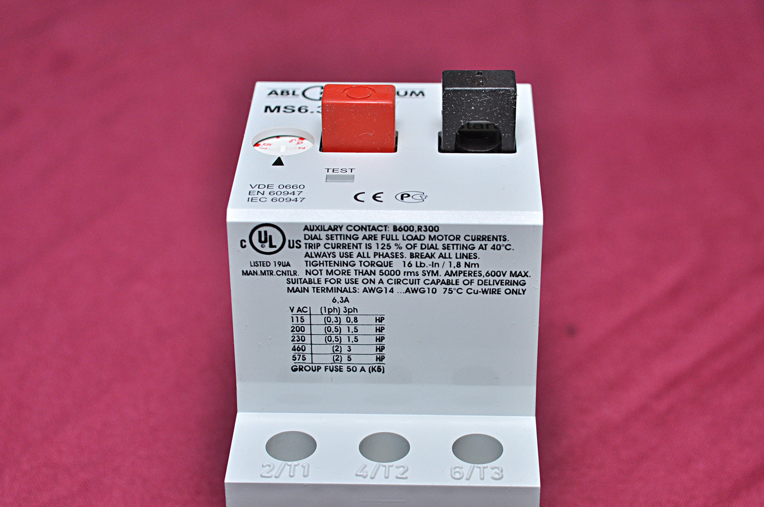 Abl sursum motor circuit breaker ms6.3 