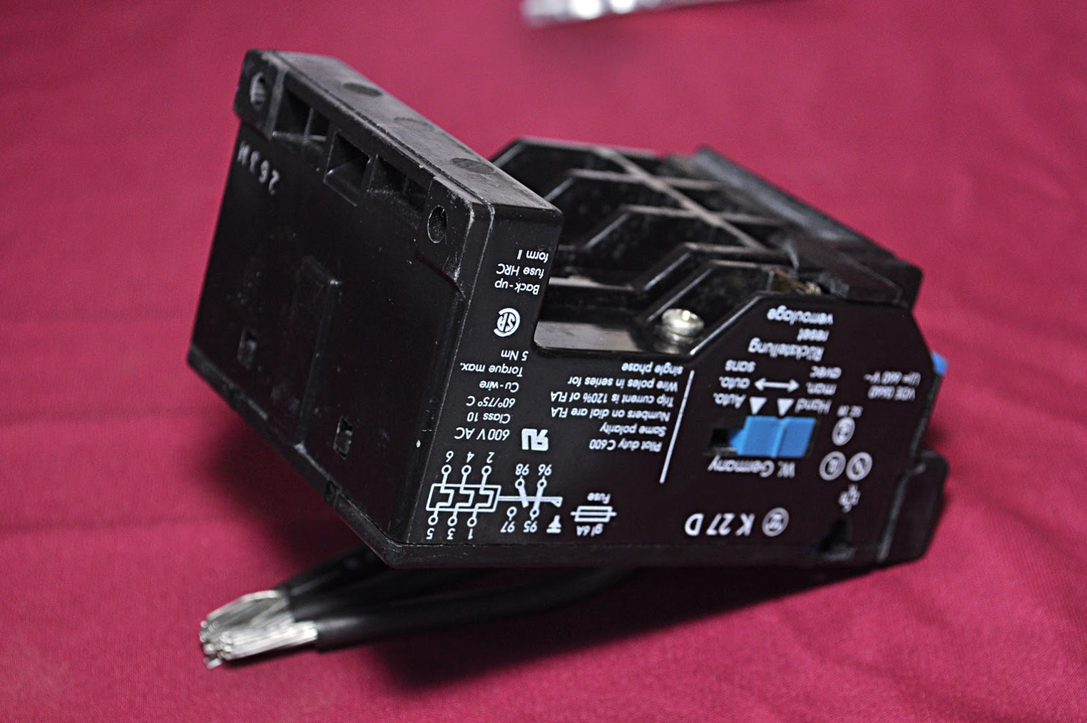 WESTINGHOUSE K 27 D THERMAL OVERLOAD RELAY