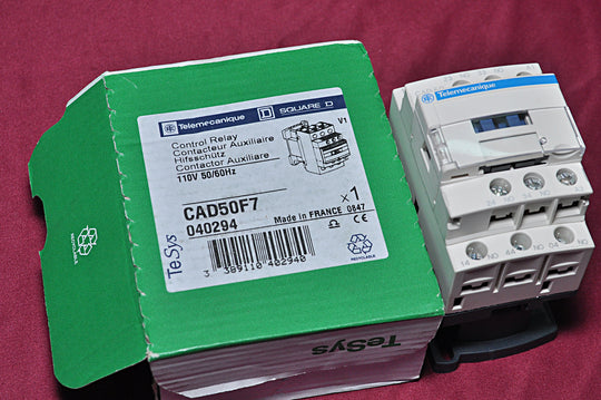 Telemecanique cad50f7 control relay 110v 50/60hz 6kv