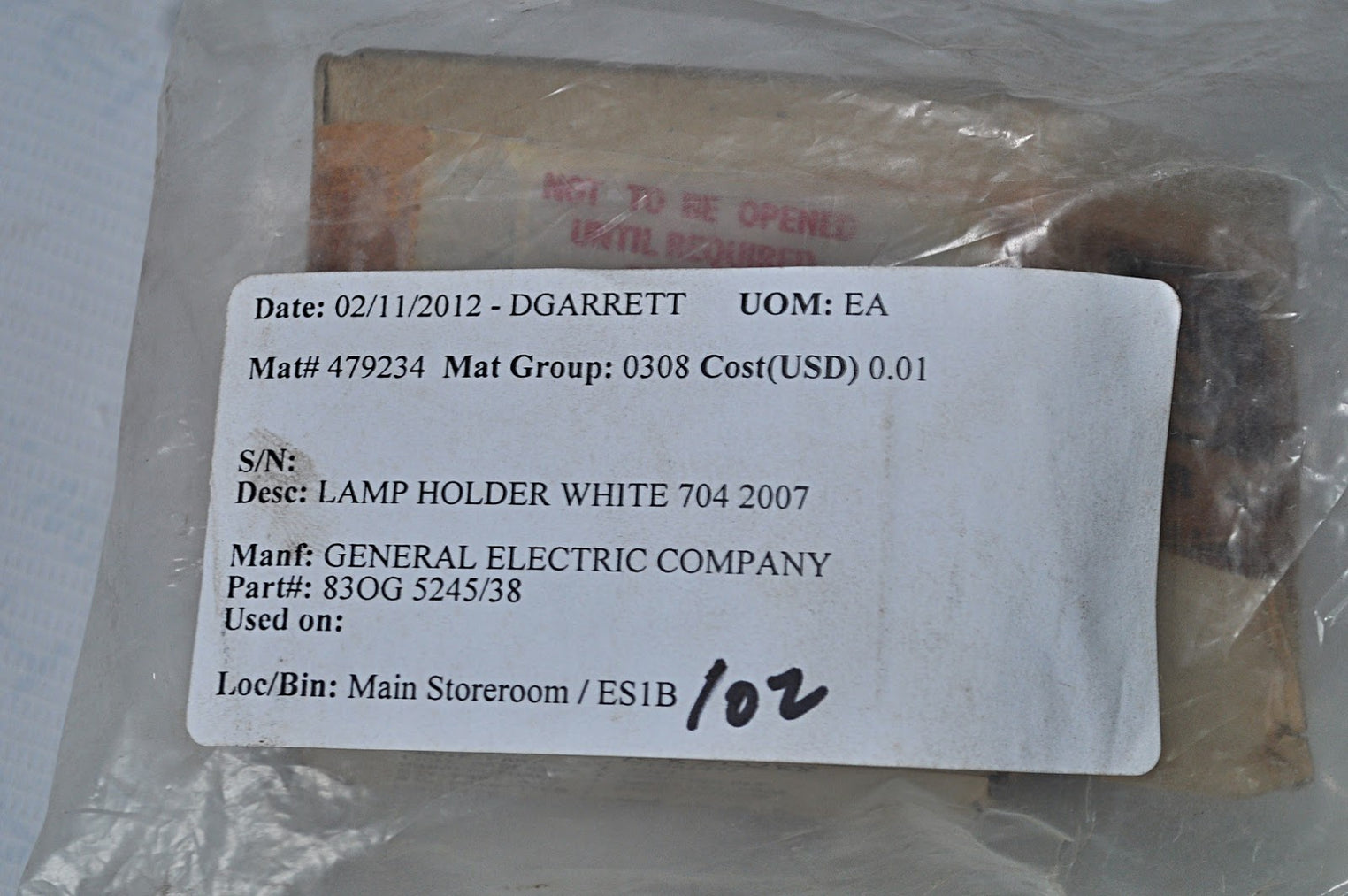 GEC CH 4601 OLTEN LAMP HOLDER