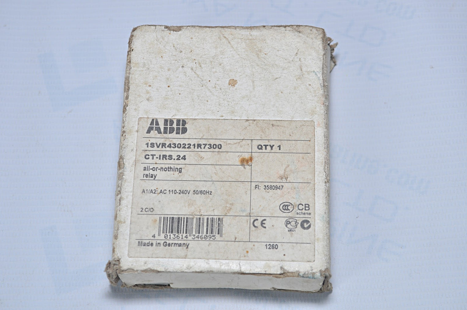 ABB CT IRS 1SVR430221R7300 ON DELAY TIME RELAY
