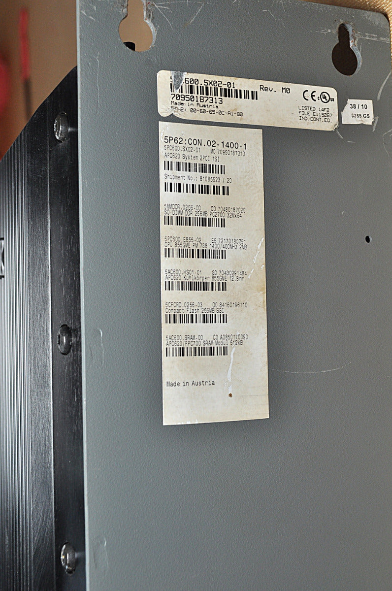 B&r automation pc 5pc600 sx02 01