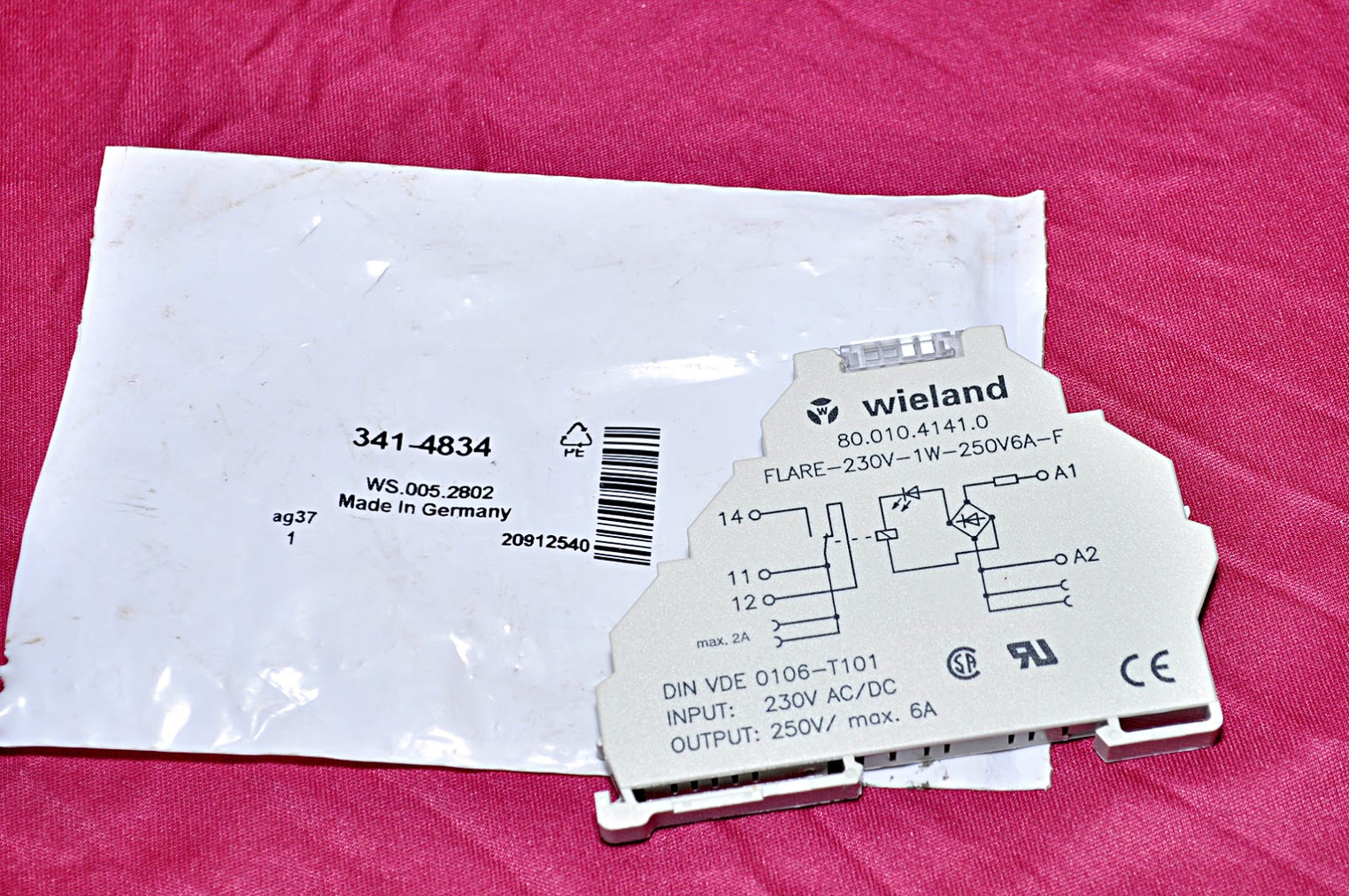 WIELAND 80.010.4141.0 GENERAL PURPOSE RELAYS