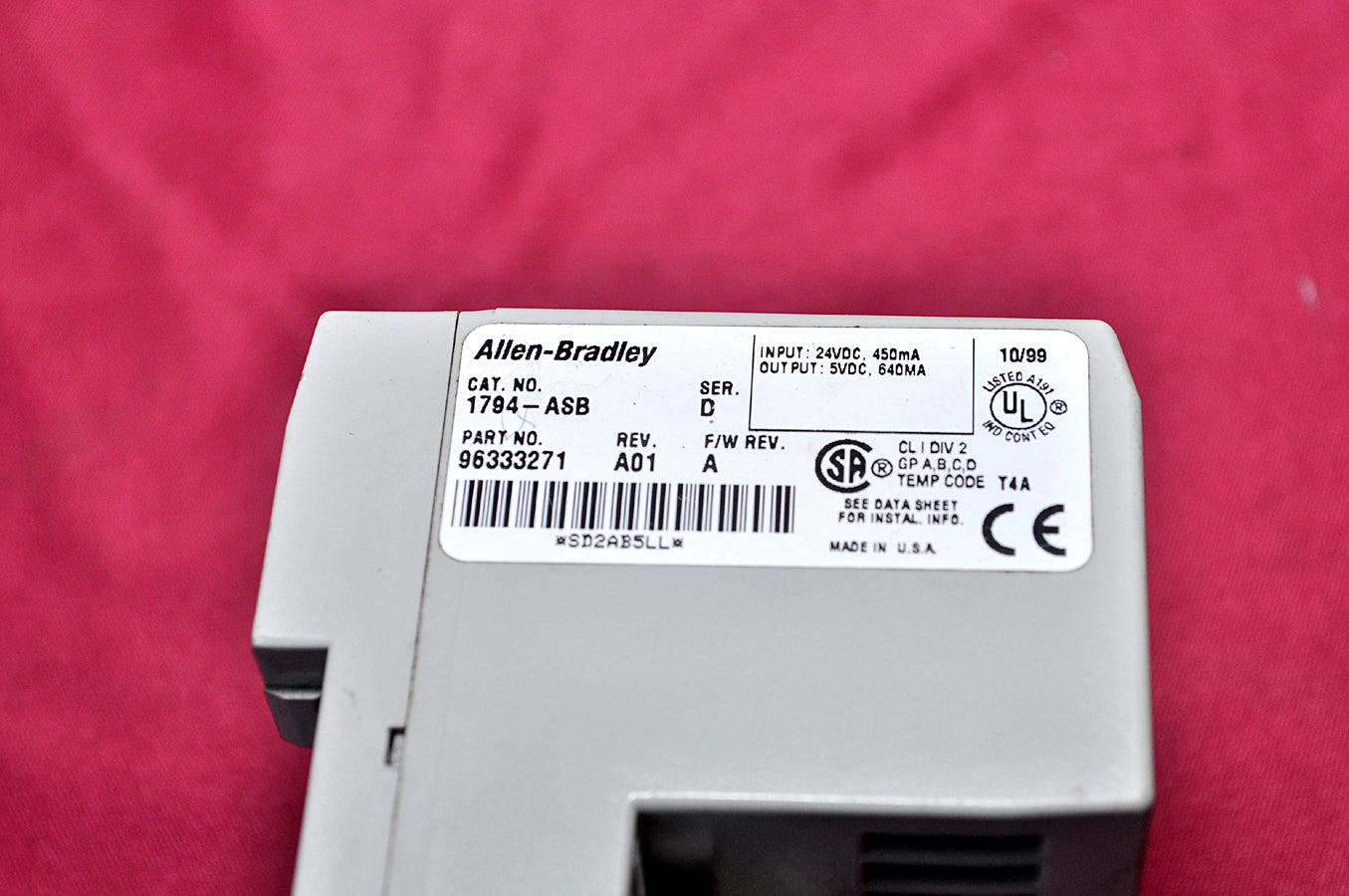 Allen-bradley 1794-asb power supply rio adapter