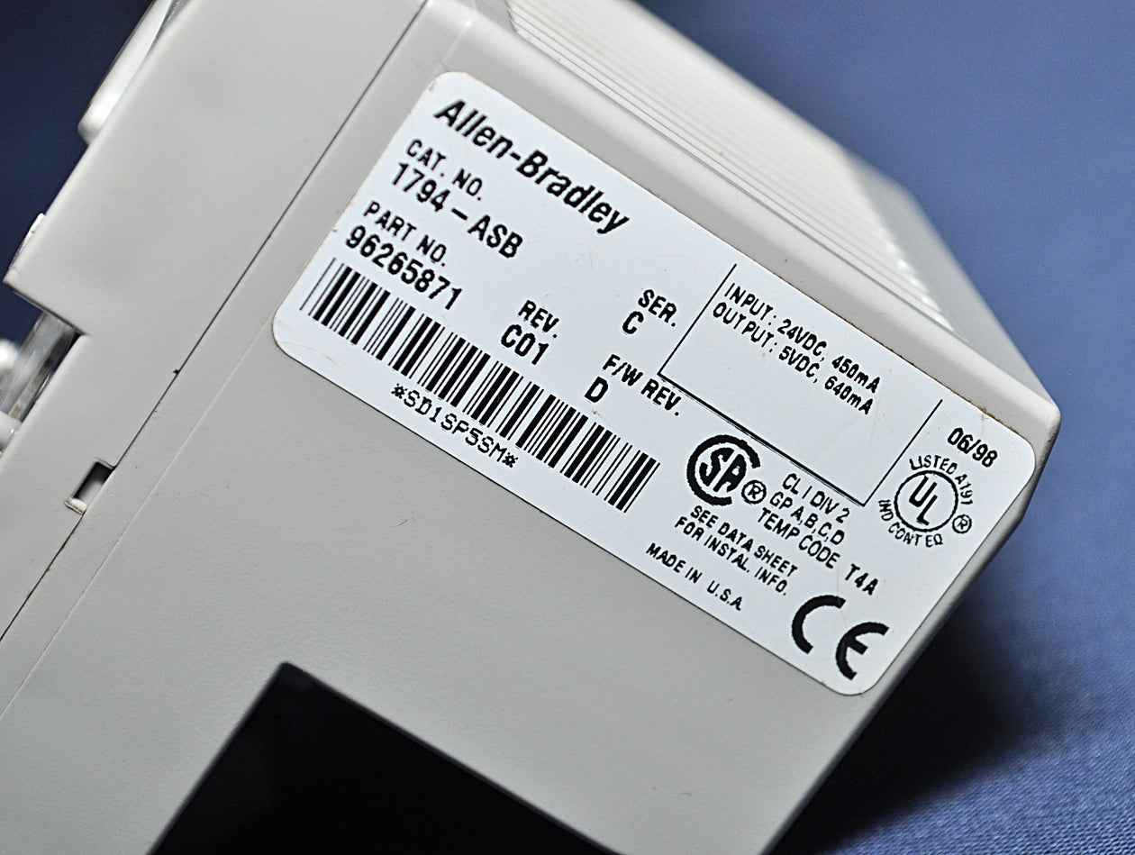 Allen-bradley 1794-asb power supply rio adapter