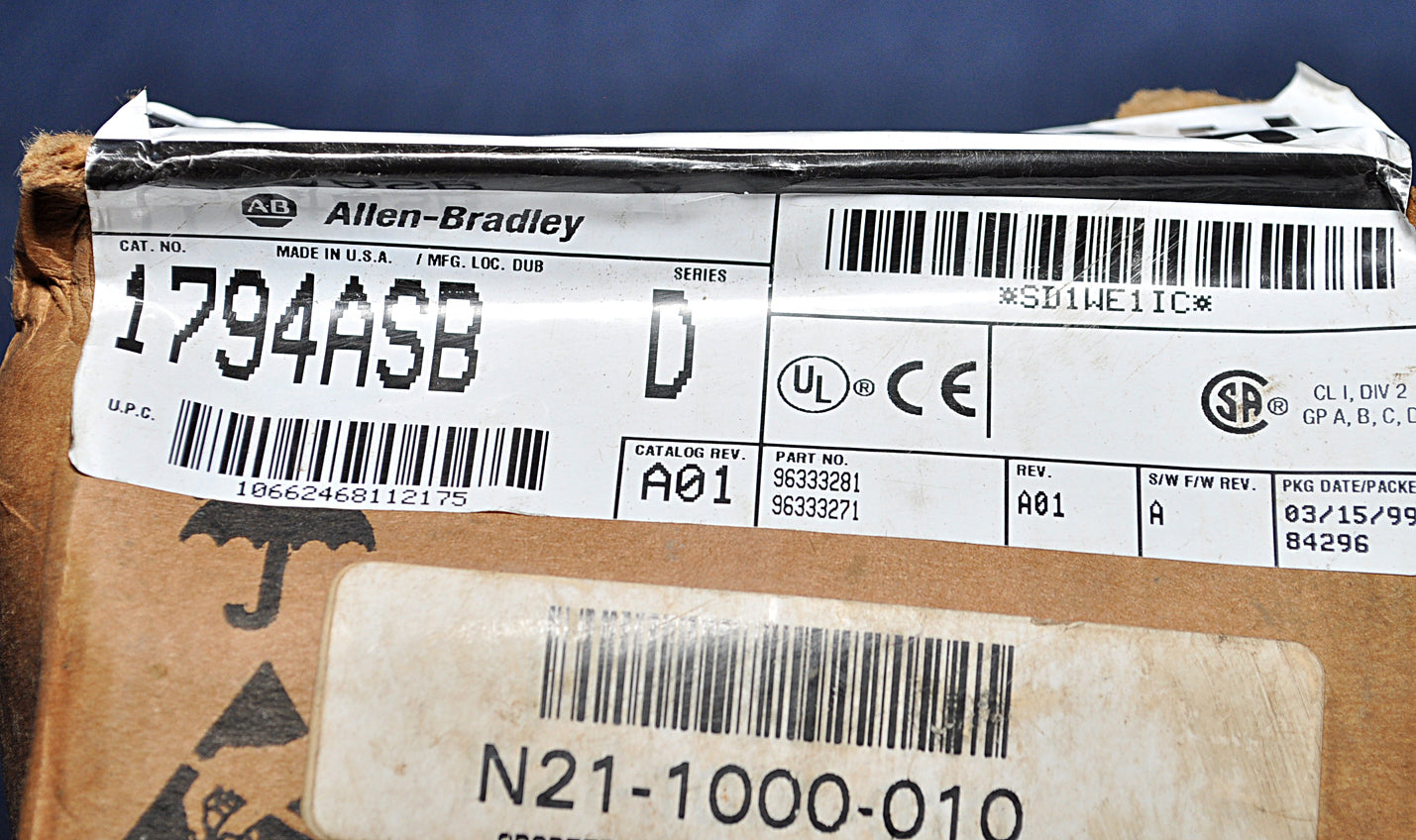 Allen-bradley 1794-asb power supply rio adapter