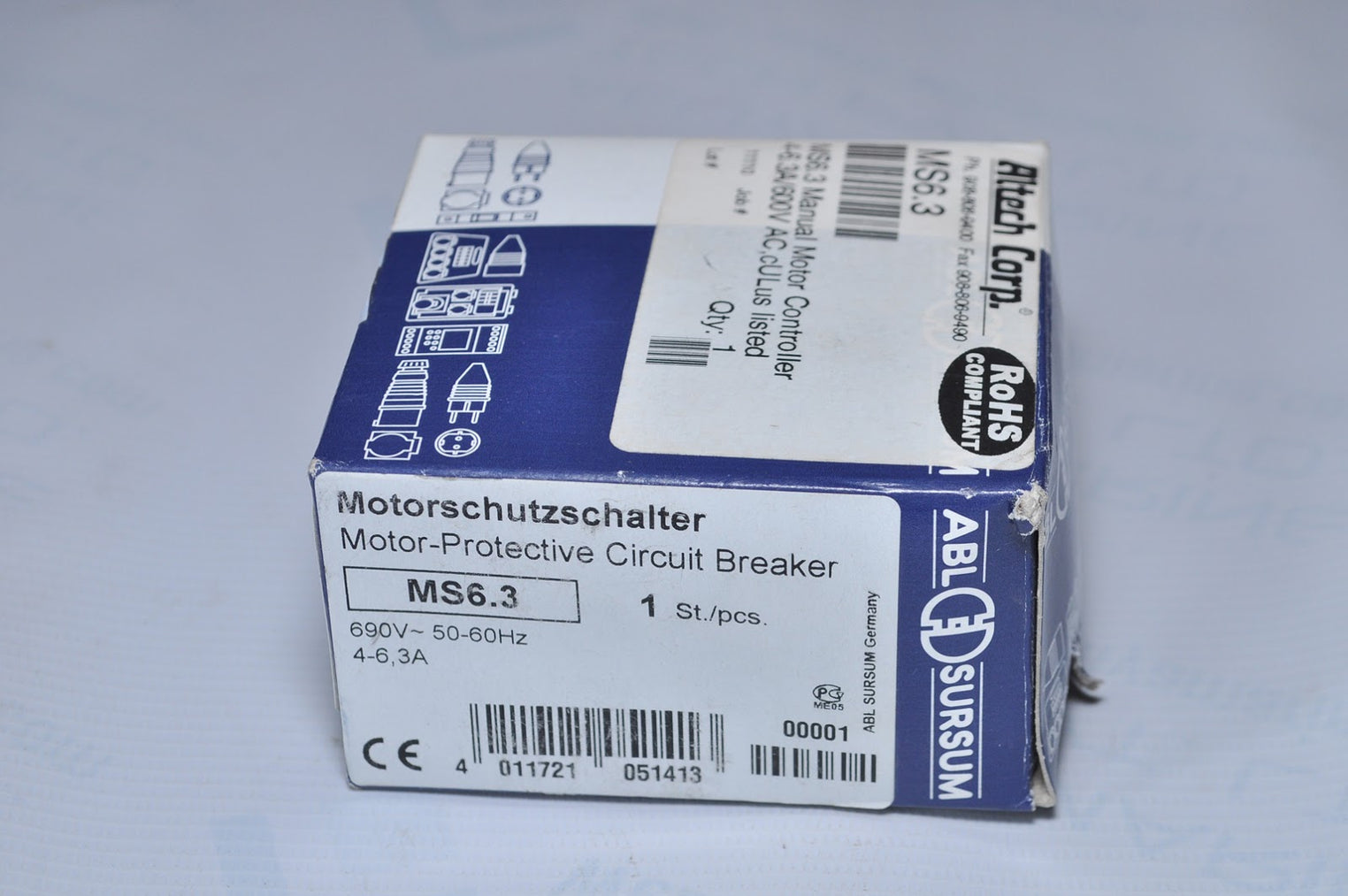 Abl Sursum Ms6.3 Manual Motor Starter