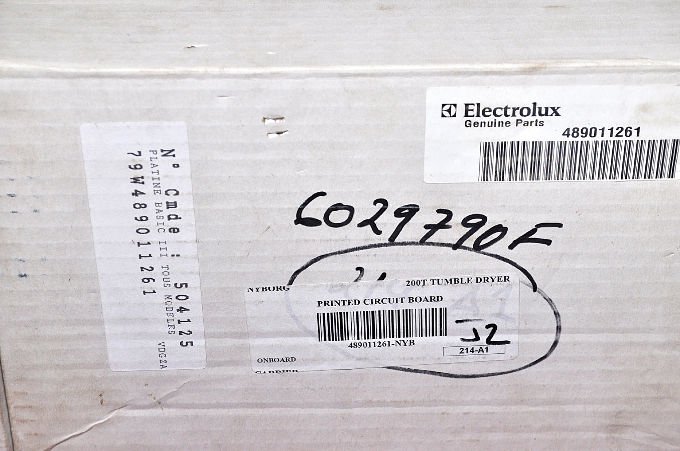 Electrolux genuine parts 489011261 circuit board
