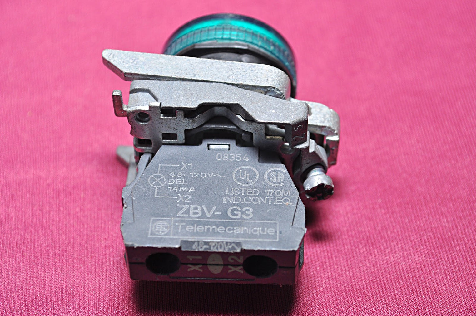 SCHNEIDER ELECTIRC-110 TO 120 AT 50/60 HZ, GREEN LED PILOT LIGHT