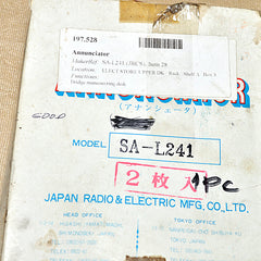 Jrcs sa-l241 annunciator item 28