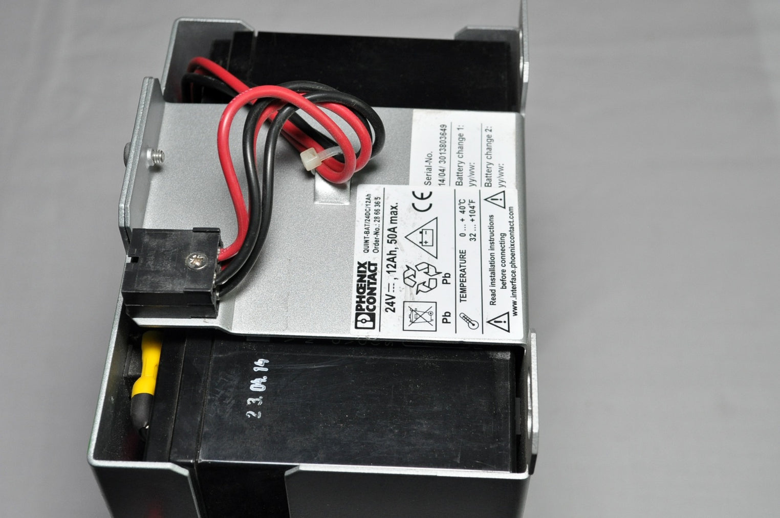 Phoenix contact quint-bat/24dc/12ah battery module