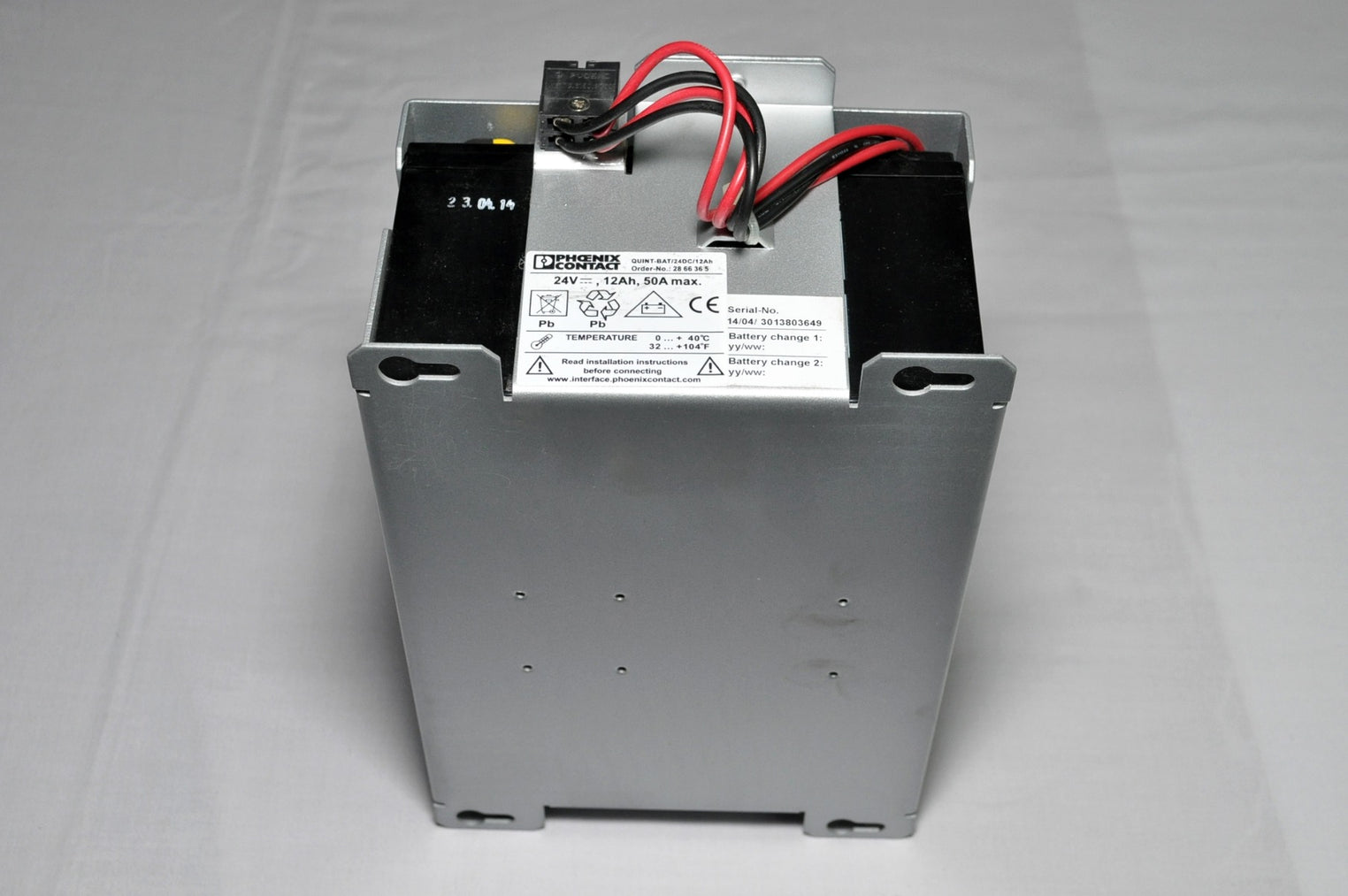 Phoenix contact quint-bat/24dc/12ah battery module