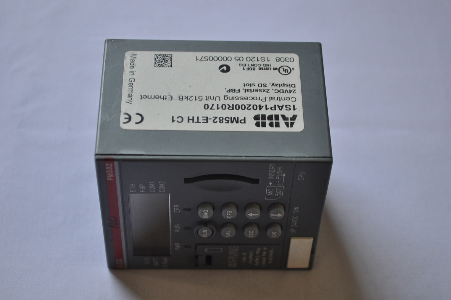 Abb pm582-eth c1 1sap140200r0170 cpu 512kb