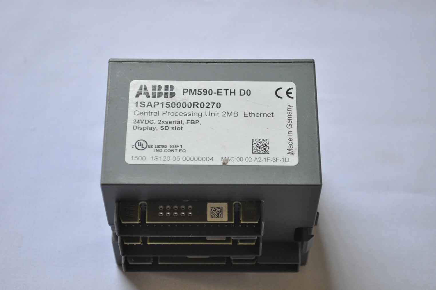 Abb pm590-eth d0 1sap150000r0270 cpu 2mb