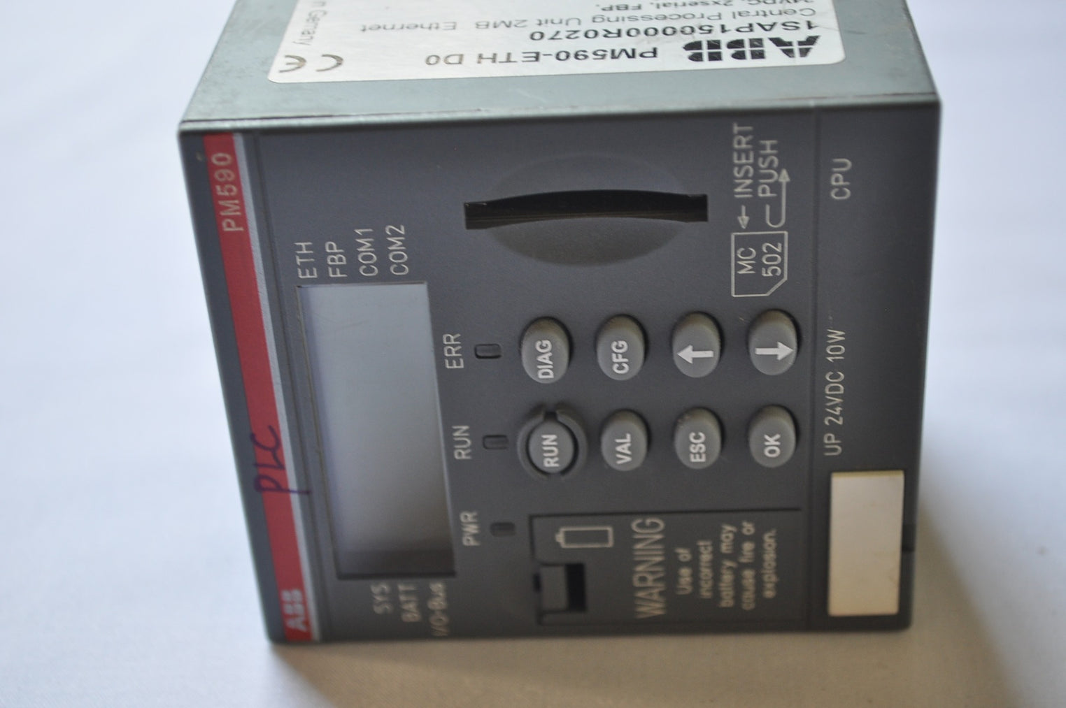 Abb pm590-eth d0 1sap150000r0270 cpu 2mb