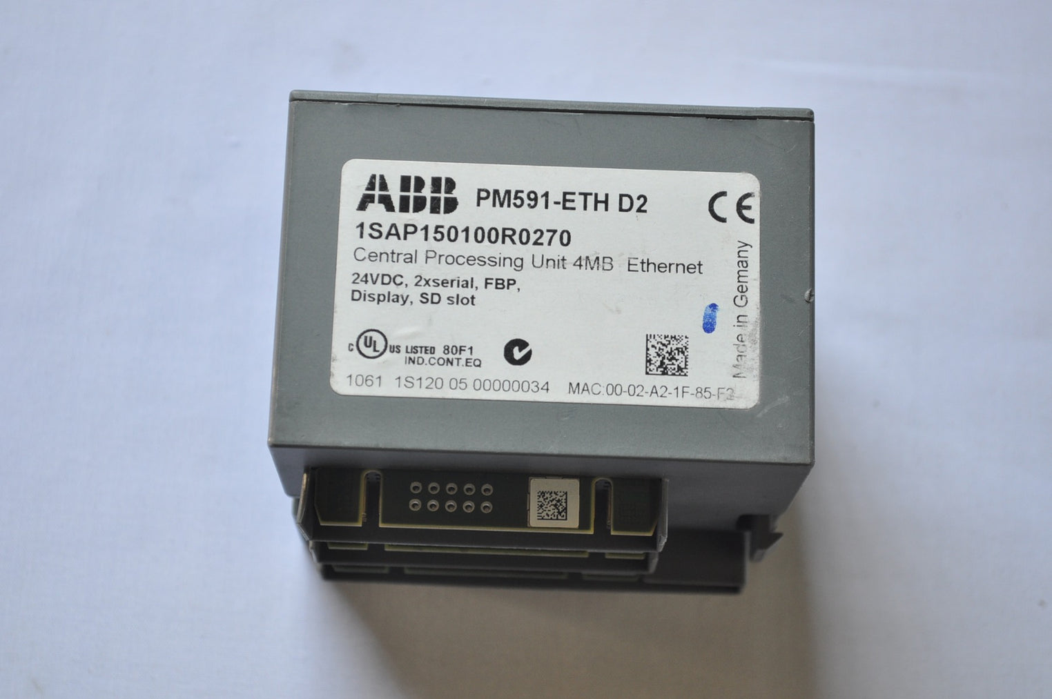 Abb pm591-eth d2 1sap150100r0270 cpu 4mb