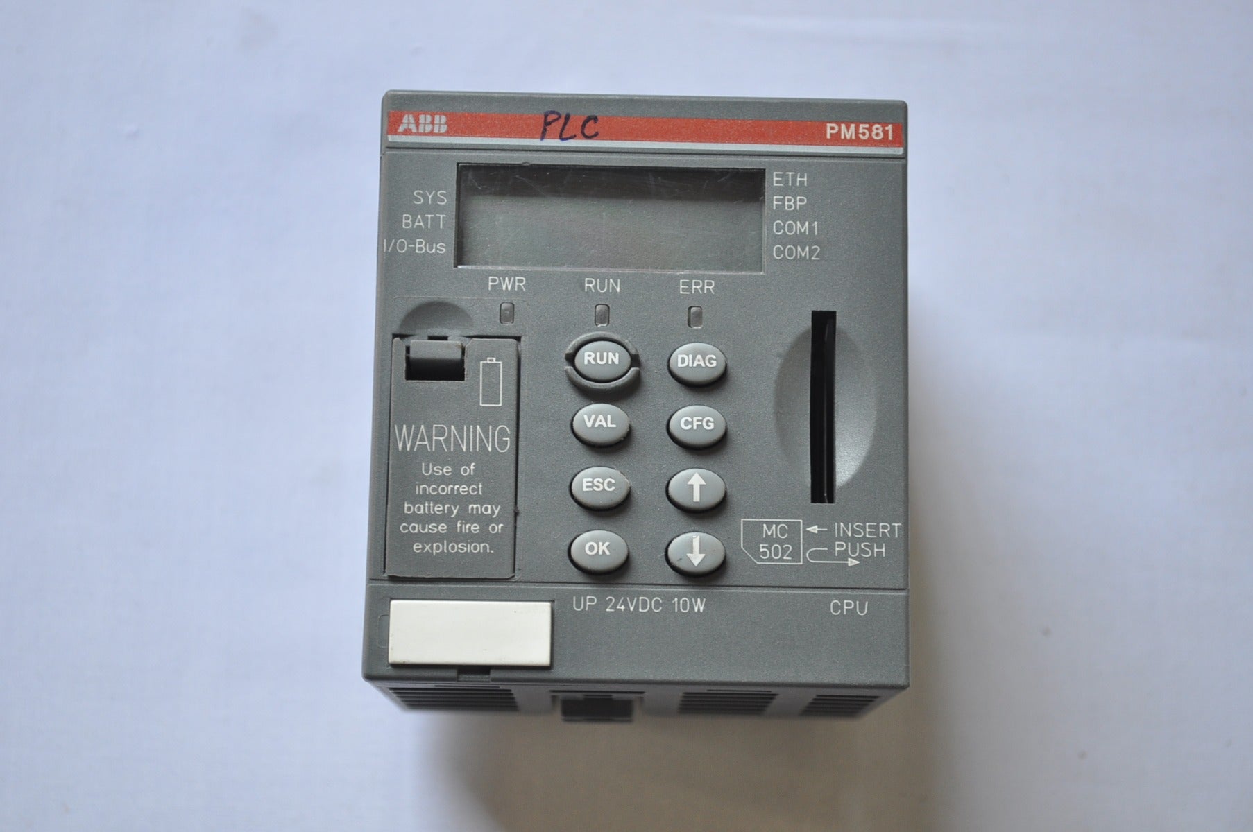 Abb Pm581-eth C2 1Sap140100R0170 Cpu 256Kb Ethernet
