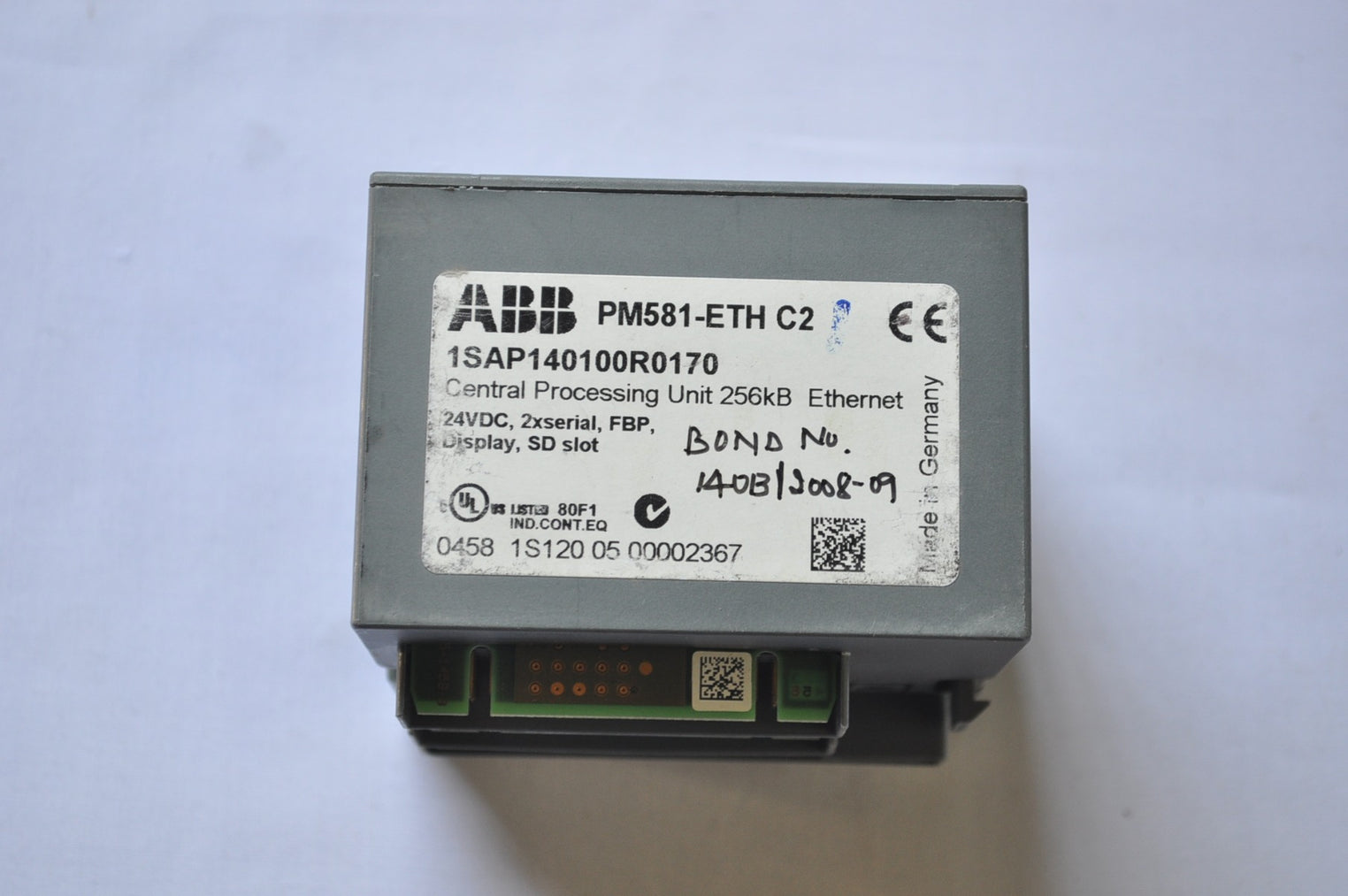 Abb Pm581-eth C2 1Sap140100R0170 Cpu 256Kb Ethernet