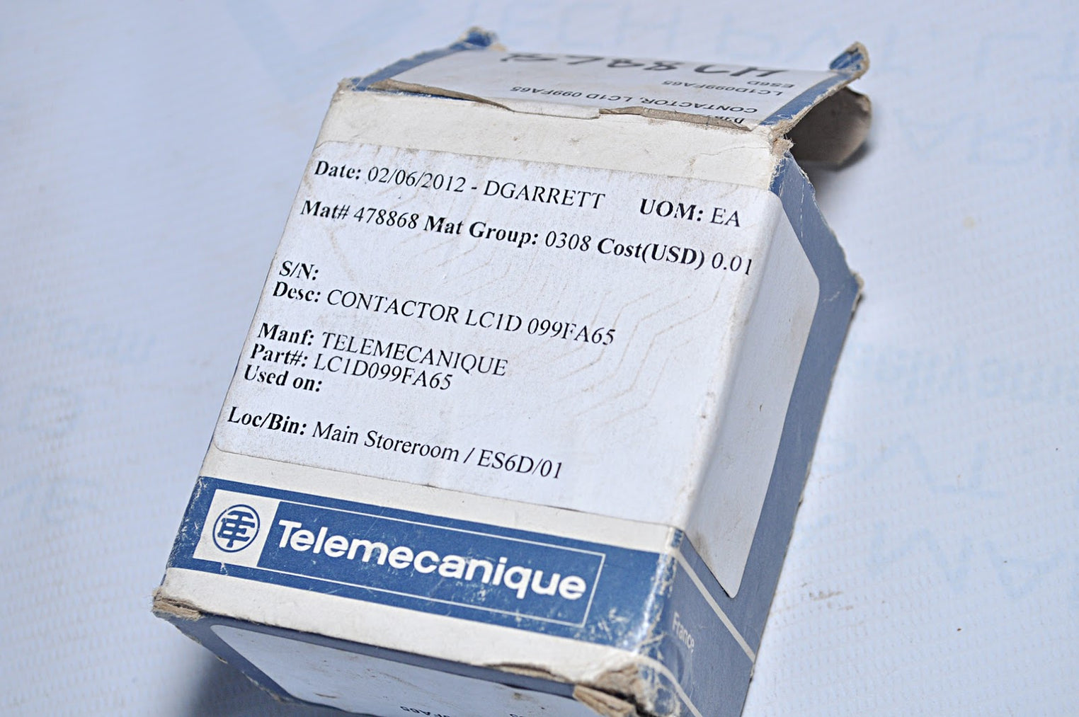 TELEMECANIQUE LC1-D099 A65 CONTACTOR