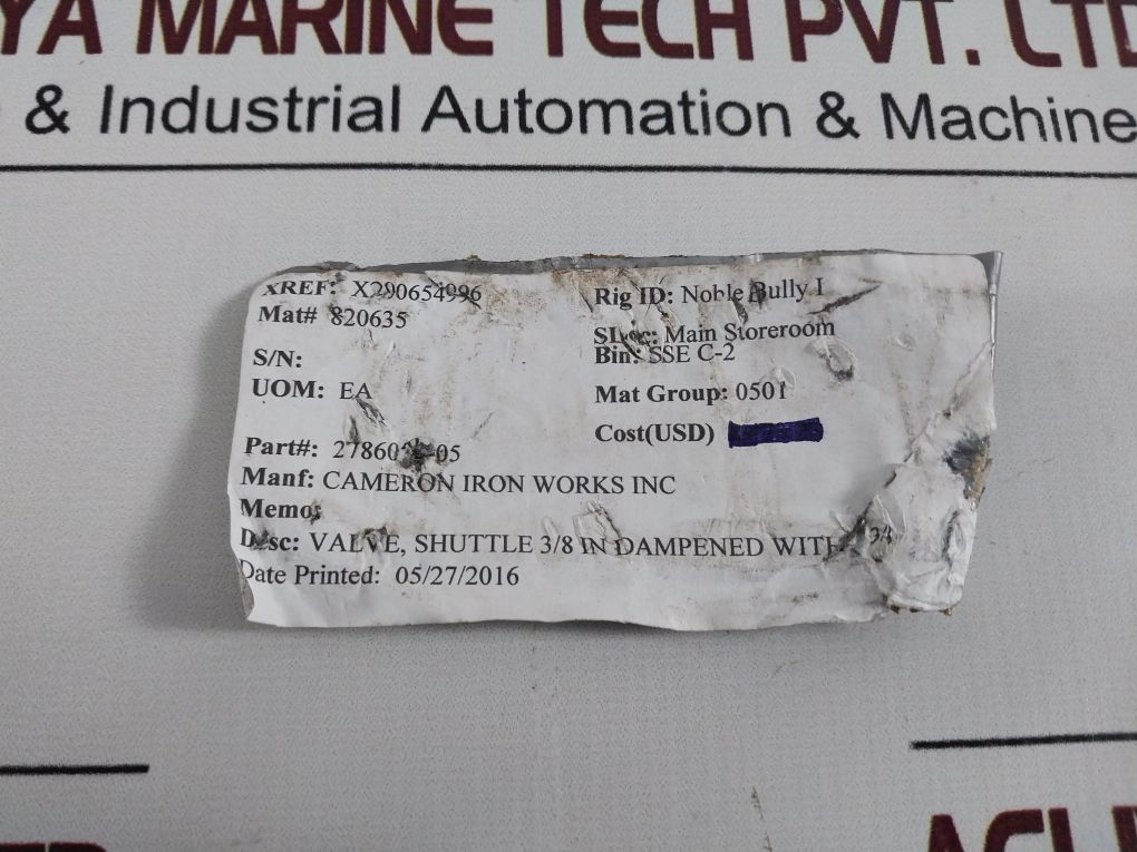 Dtl Sh0115 Shuttle Valve Rev. 0/O