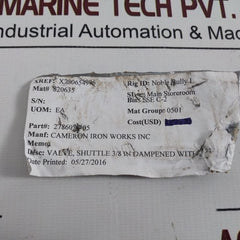 Dtl Sh0115 Shuttle Valve Rev. 0/O
