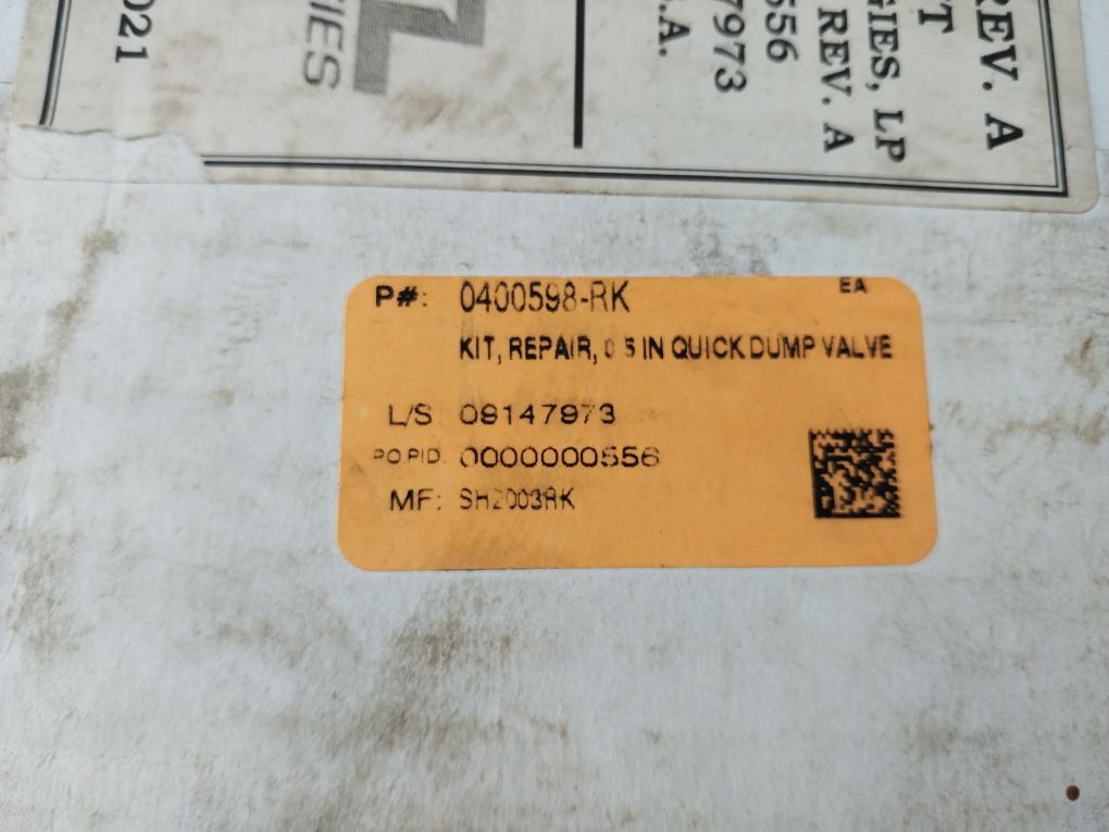 Dtl Technologies 0400598-rk Repair Kit Sh2003Rk Rev. A