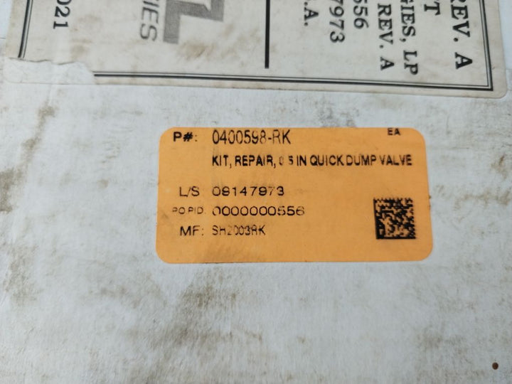 Dtl Technologies 0400598-rk Repair Kit Sh2003Rk Rev. A