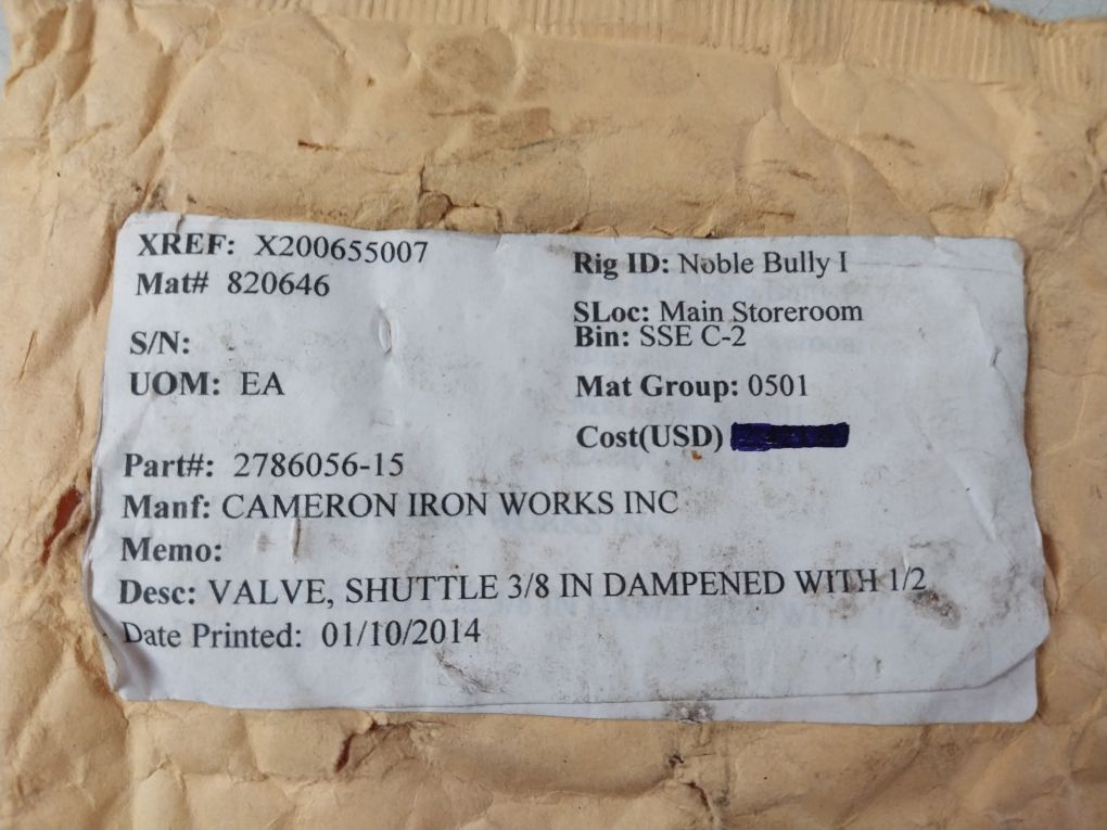 Dtl Technologies 2786056-15 Shuttle Valve
