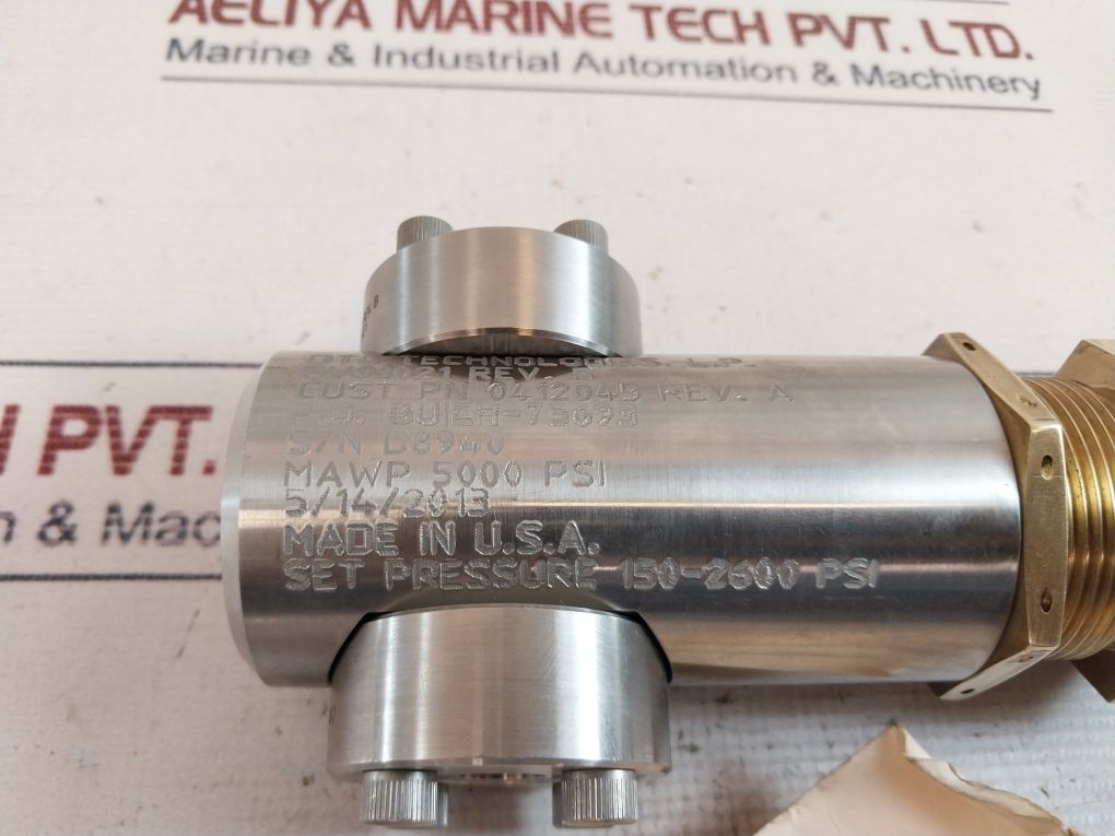 Dtl Technologies Cv01021 Variable Pilot Valve 5000 Psi