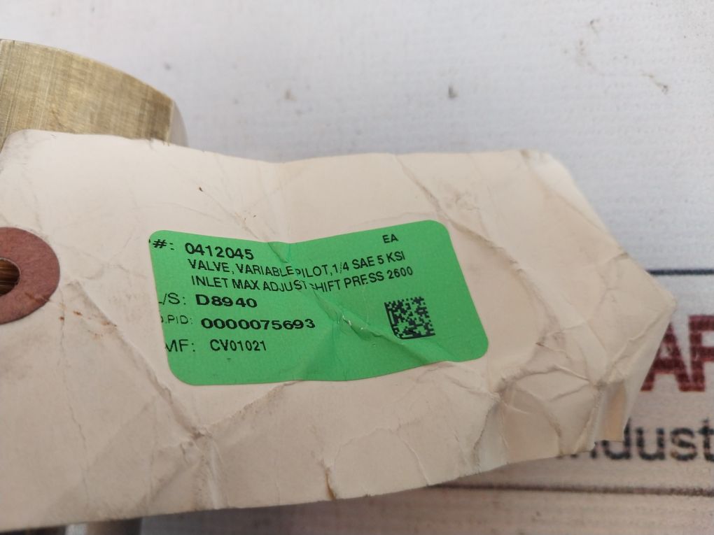 Dtl Technologies Cv01021 Variable Pilot Valve 5000 Psi