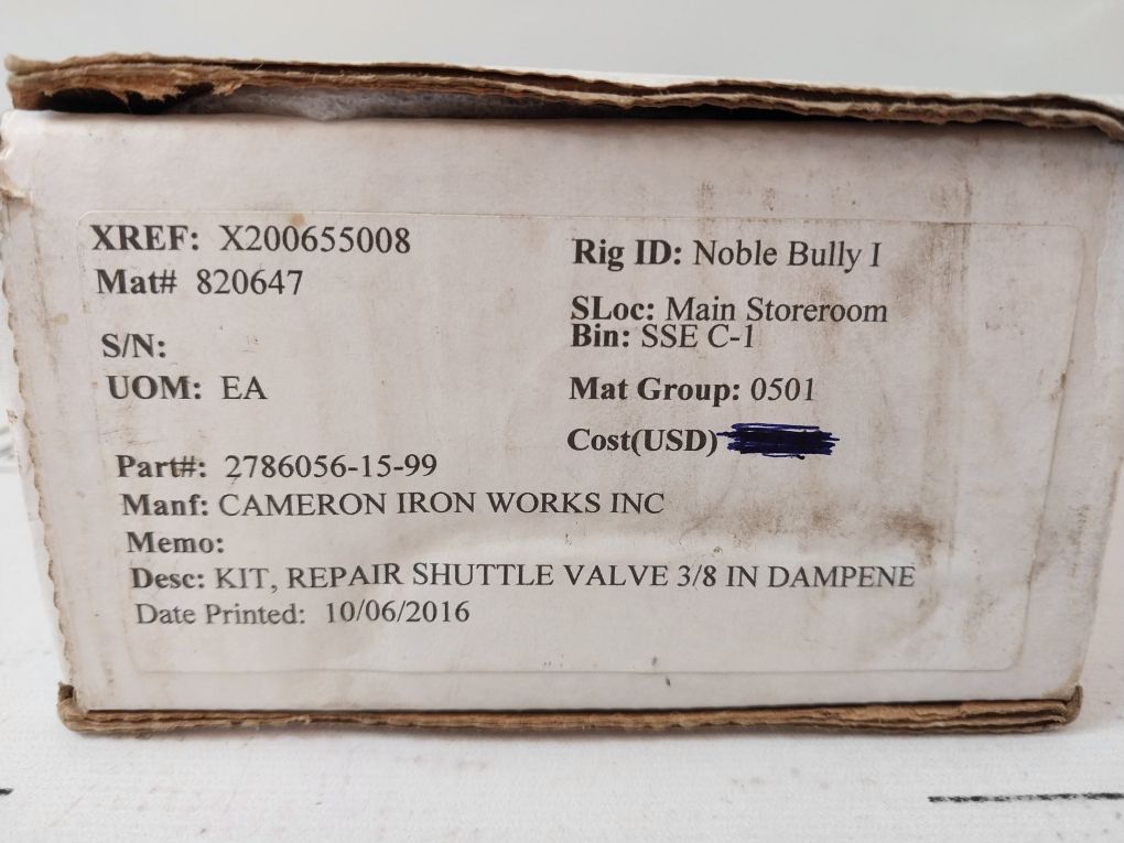 Lot Of 3X Dtl Technologies Er110T Shuttle Valve Repair Kit 2786056-15-99